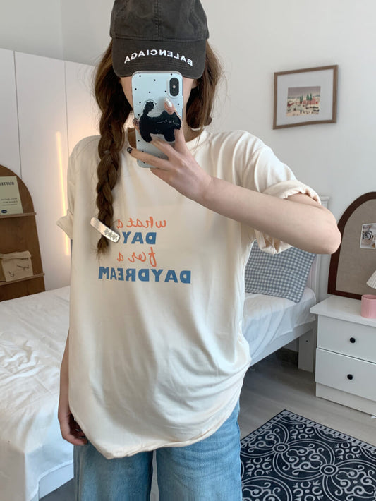 OOTDAY INS-Style Slim Fit Graphic Tee – Summer T-Shirt for Girls