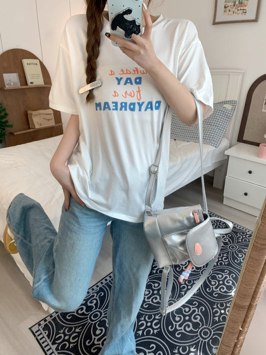 OOTDAY INS-Style Slim Fit Graphic Tee – Summer T-Shirt for Girls