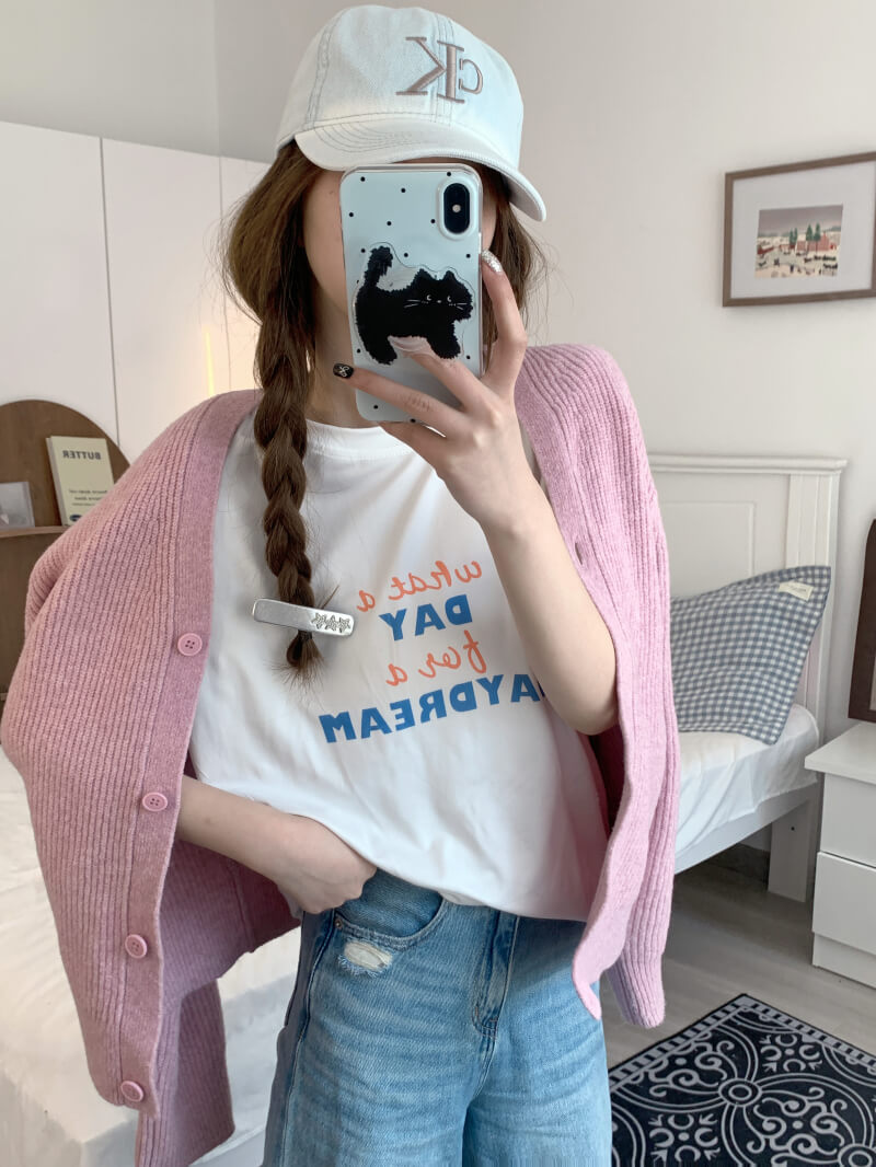 OOTDAY INS-Style Slim Fit Graphic Tee – Summer T-Shirt for Girls