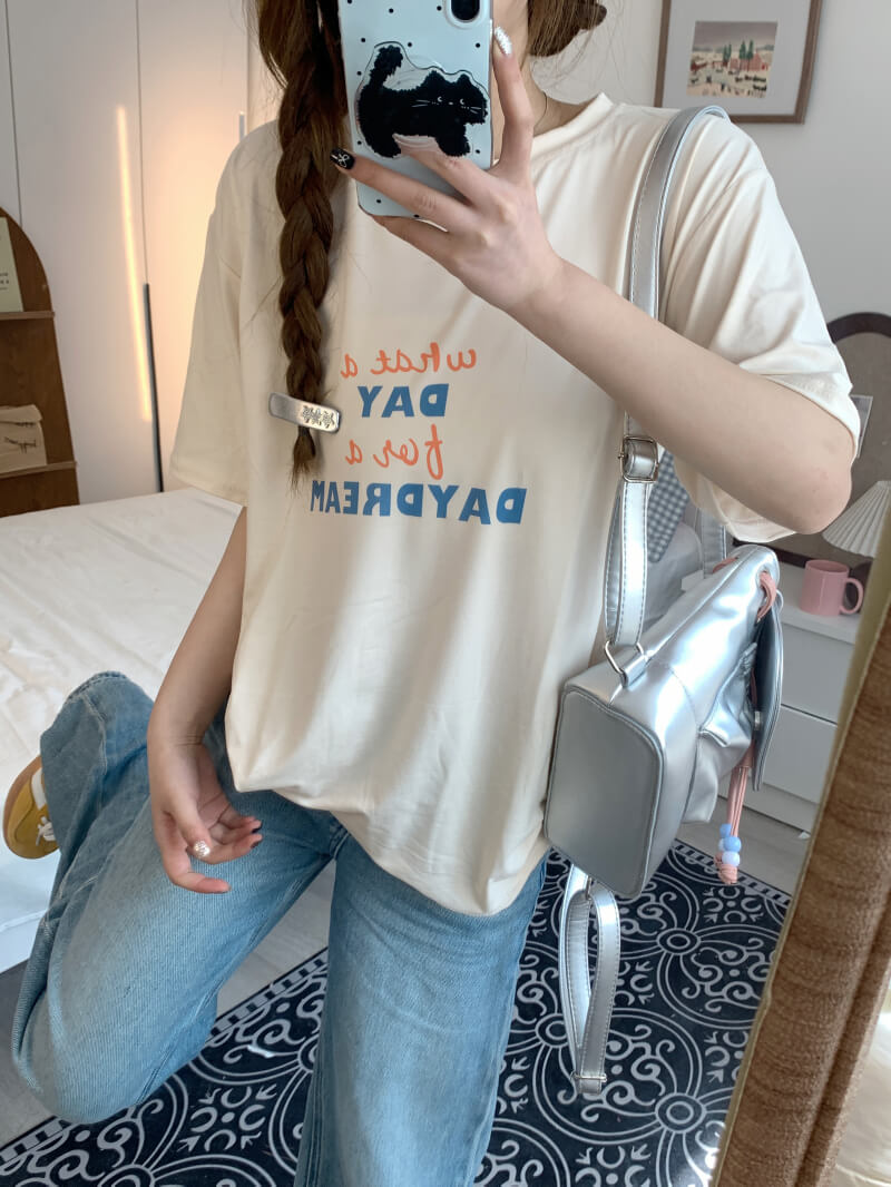 OOTDAY INS-Style Slim Fit Graphic Tee – Summer T-Shirt for Girls