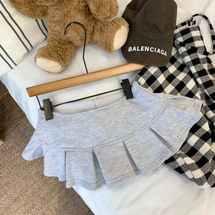 cropped sheer button tee, summer pleated mini skirt set, sweet girl outfit, Y2K inspired two-piece set, OOTDAY summer look