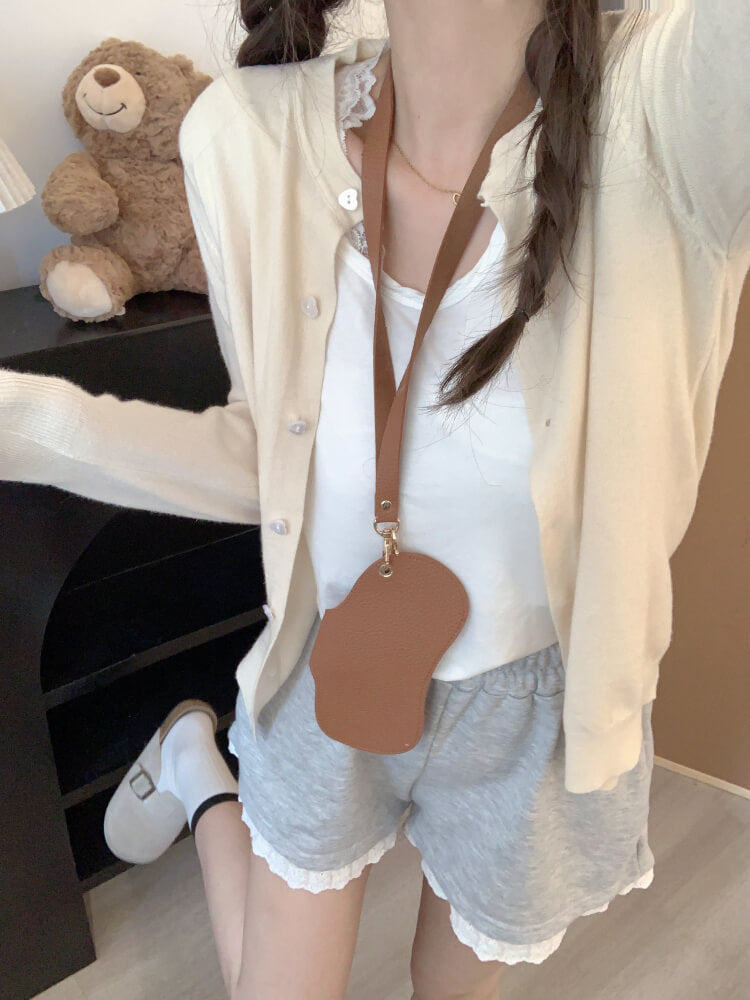 lightweight slim knit cardigan for early fall, sweet button-up sunproof sweater, OOTDAY cardigan for girls