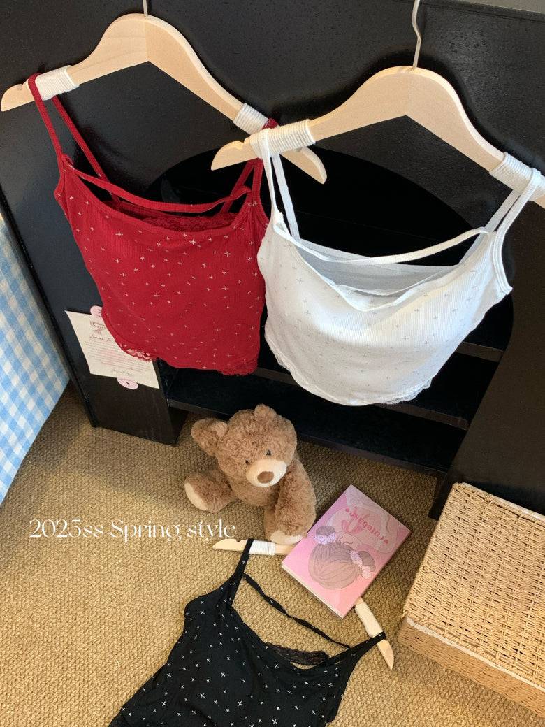 built-in bra camisole for women, slim fit tank top, knit summer camisole, OOTDAY layering tank, sleeveless innerwear with bra pad