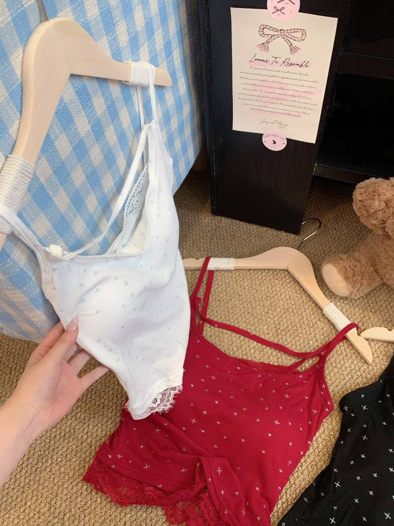 built-in bra camisole for women, slim fit tank top, knit summer camisole, OOTDAY layering tank, sleeveless innerwear with bra pad