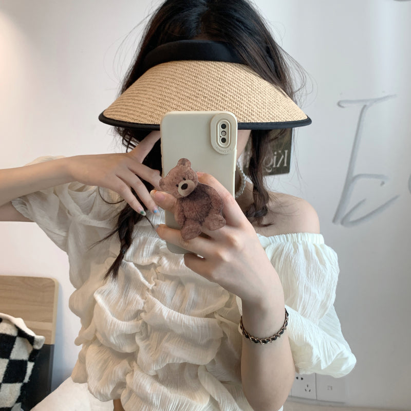 foldable visor hat, wide brim sun hat women, UV protection topless hat, summer straw visor cap, adjustable sunshade hat