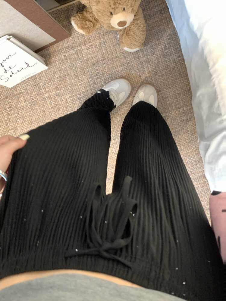 OOTDAY chiffon wide-leg pants, shiny pleated ice silk trousers, spring summer flowy pants, lightweight high-waisted pants for women, mist blue khaki lounge pants