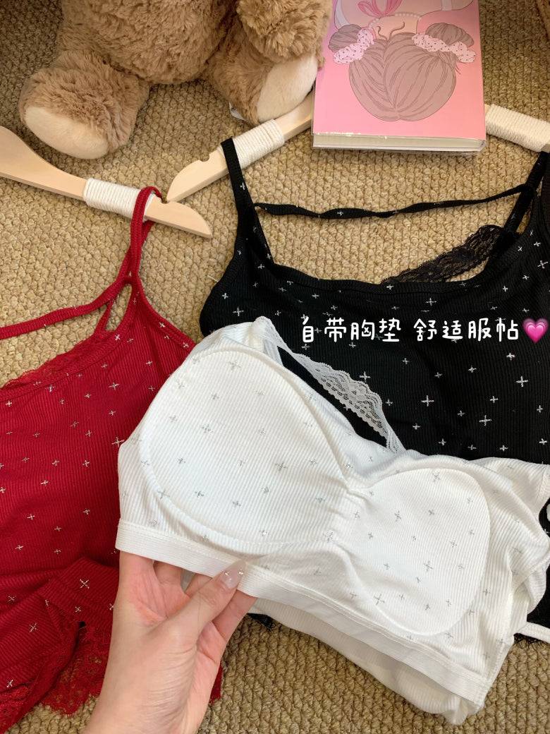 built-in bra camisole for women, slim fit tank top, knit summer camisole, OOTDAY layering tank, sleeveless innerwear with bra pad