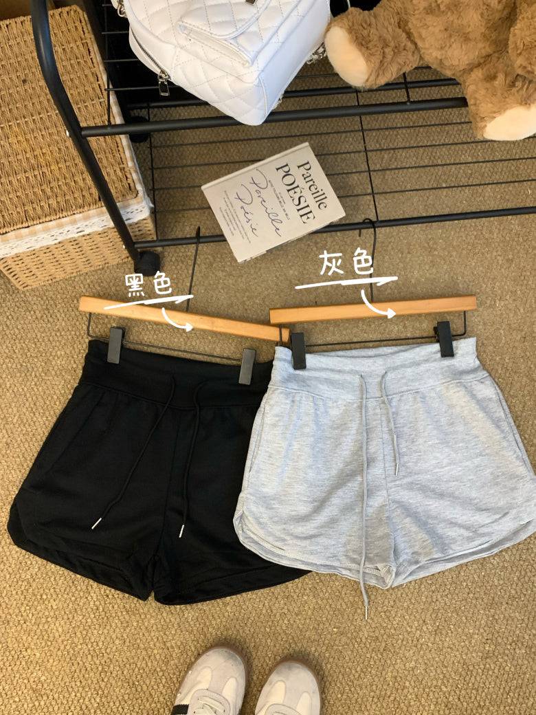 high-waisted drawstring shorts, summer sporty shorts for women, casual straight-leg shorts, comfy girl shorts, OOTDAY women’s active shorts