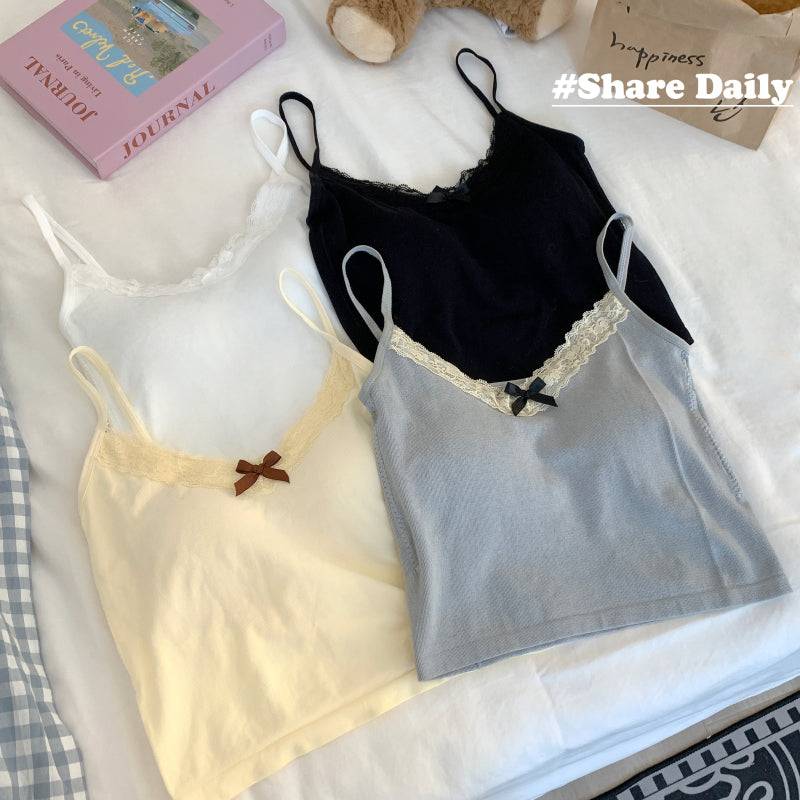 lace trim camisole top, sexy slim fit tank top, black lace cami, summer layering tank, stylish lace camisole