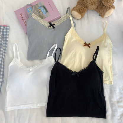 lace trim camisole top, sexy slim fit tank top, black lace cami, summer layering tank, stylish lace camisole
