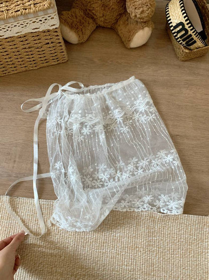 lace skirt overlay, apron style hip wrap, korean sweet girl fashion, layered mini skirt belt, y2k lace wrap skirt