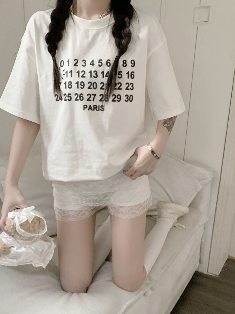 OOTDAY lace safety shorts, modal undershorts for women, anti-exposure short leggings, sweet layered shorts, summer lace trim boxer shorts